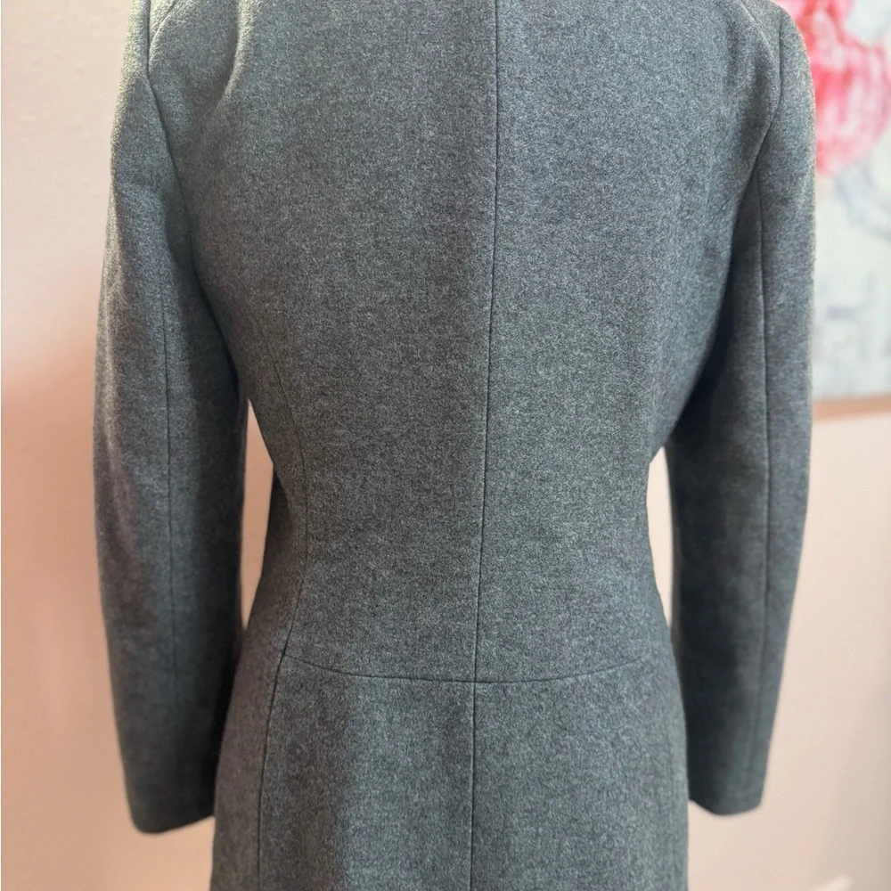 Banana Republic Women's Charcoal Gray Double-Breasted Peacoat